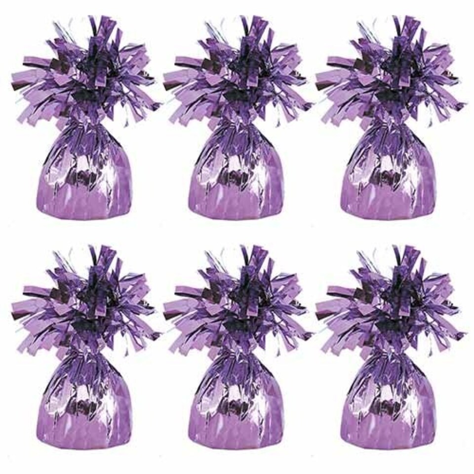 image 1 of Lavender Foil Balloon Weights - Pack of 6