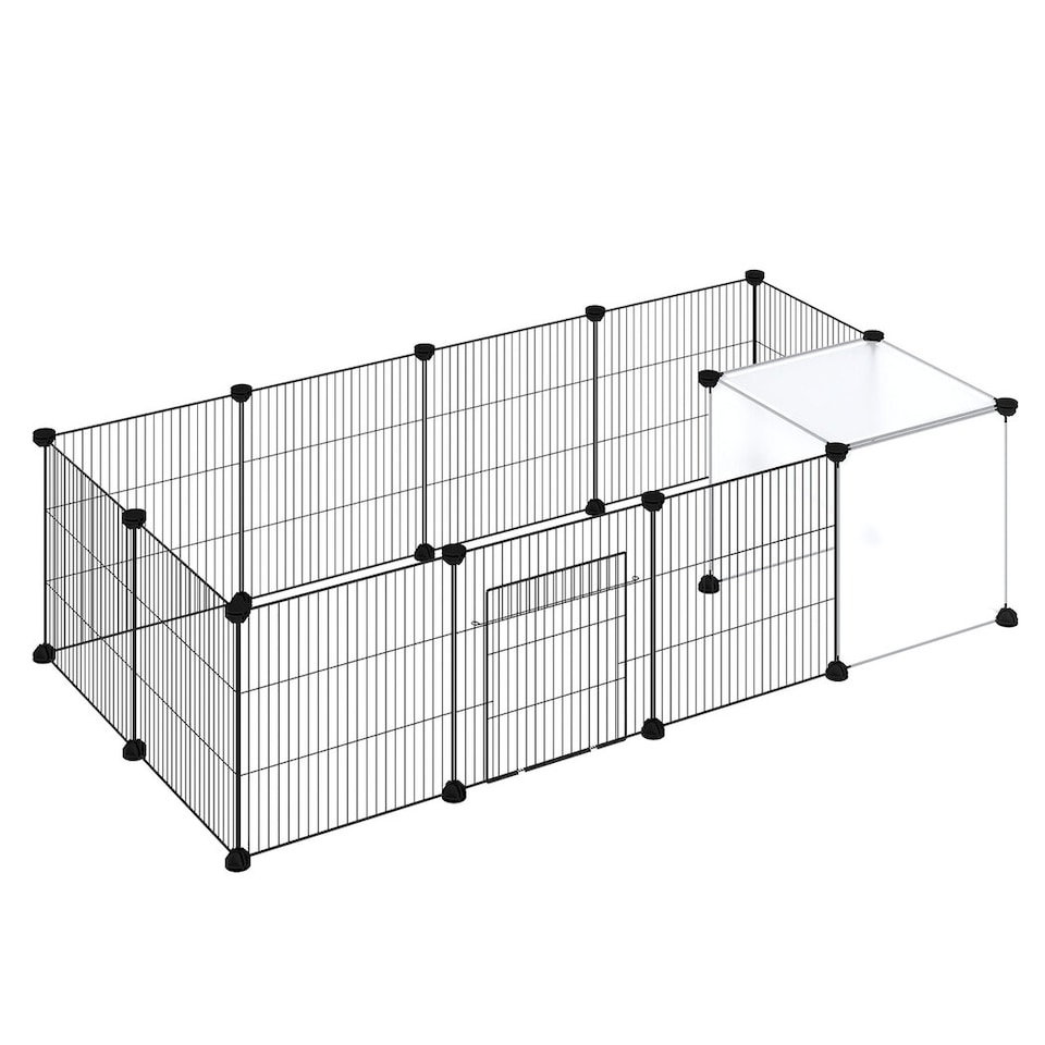 image 1 of Skylos Pet Pen 14 Panel Puppy Rabbit Kitten Playpen Indoor Enclosure Run Cage