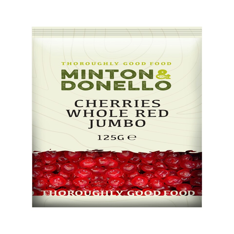 image 1 of Minton & Donello Red Whole Jumbo Cherries 6 x 125g