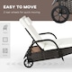 image 5 of Outsunny 3 PCS Rattan Lounger Recliner Bed Garden Furniture Set w/ Side Table