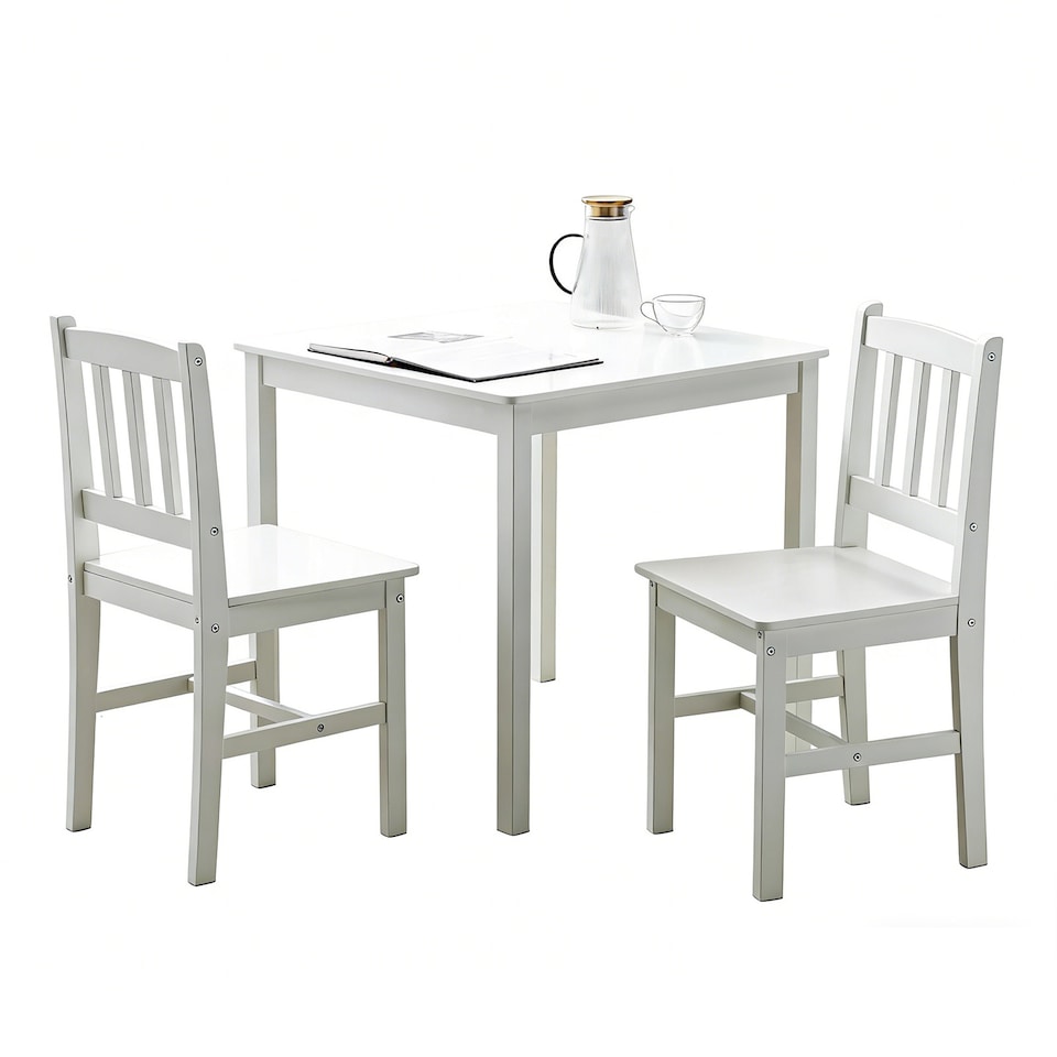 image 1 of Solid Wooden Kitchen Dining Table and 2 Chairs