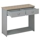 image 3 of Westbury Farmhouse 2 Drawer Hallway Console Table - Matt Grey & Light Oak Grey