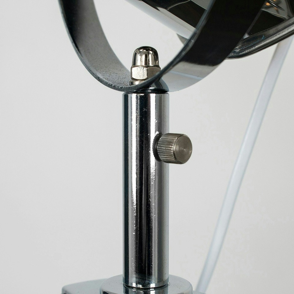 image 1 of ValueLights White And Chrome Industrial Studio Style Adjustable Spotlight Tripod Floor Lamp