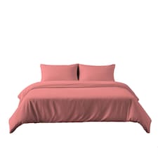 Microfibre Soft Touch Duvet Cover And Pillowcase/s Set Bed Linen Pink | Pink | Single