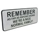 image 3 of Remember We Are A Normal Family Cast Iron Sign Plaque Door Wall House Gate