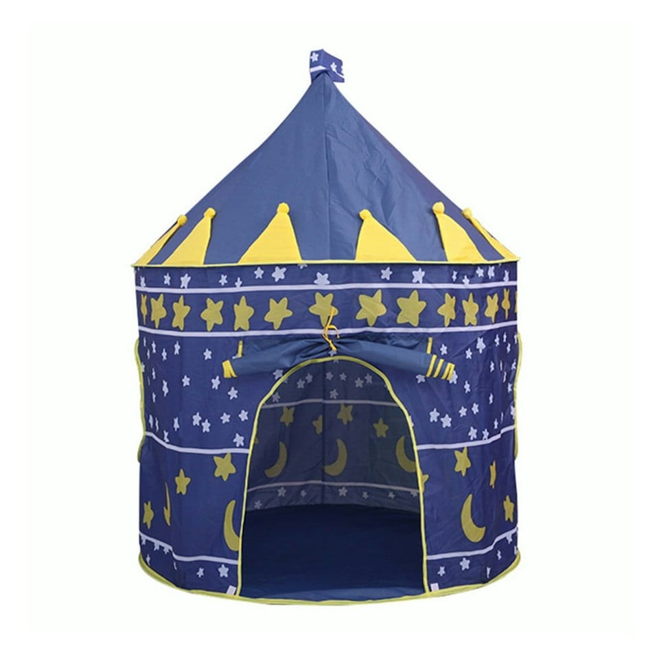 image 1 of Living and Home Round Kids Playhouse Star and Moon Tent Teepee - Blue