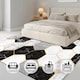image 3 of Short Pile Rectangular Hexagon Pattern Rug 60x110cm