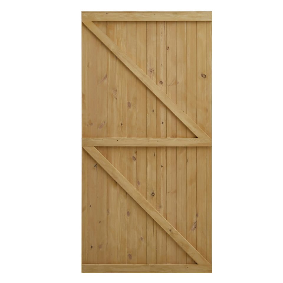 image 1 of Living and Home Pine Wood Garden Gate with Latch 183*91cm
