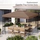 image 7 of Outsunny 3 x 3m Gazebo Canopy Replacement Cover 2Tier Roof Top Spare Part Coffee TOP COVER ONLY