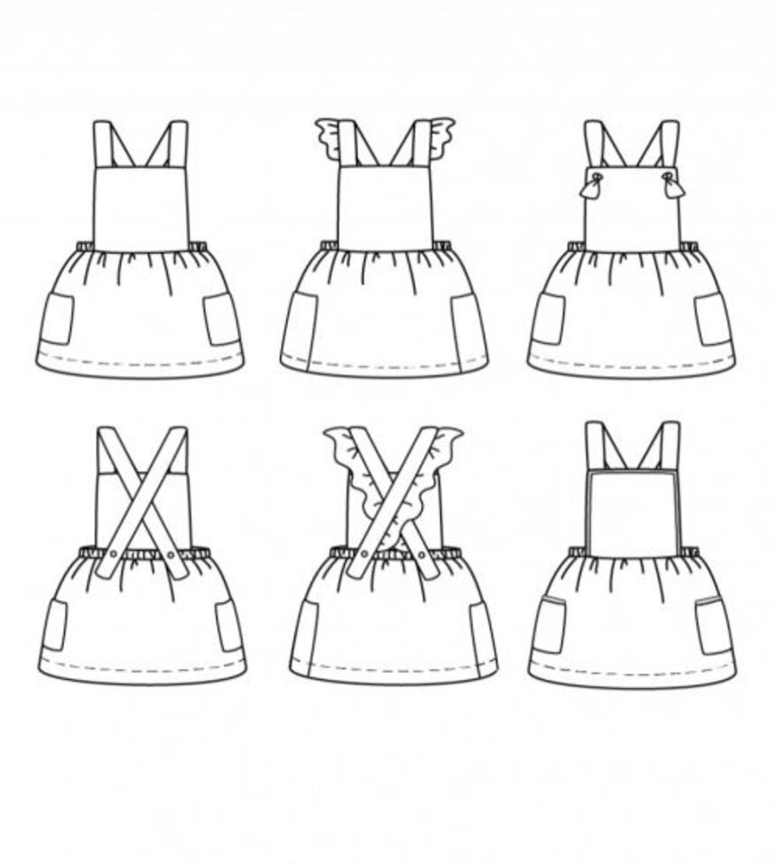image 1 of Ikatee Baby Milano Dress Paper Sewing Pattern – Baby & Children’s Dress, Ages 6 Months–4 Years, Easy