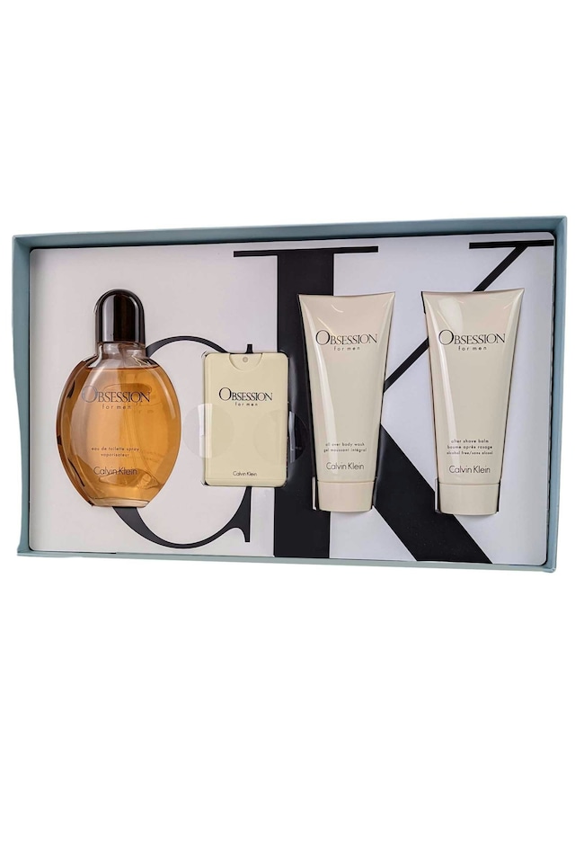 image 1 of Obsession For Men cK Eau de Toilette Spray 125ml EDTS 20ml, After Shave Balm 100ml, Wash Calvin Klein