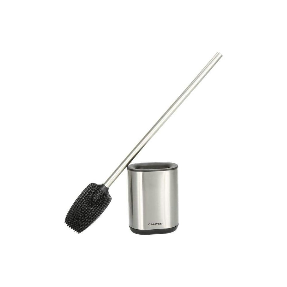image 1 of CALITEK Toilet Brush Flexible Silicone Bristles and Brush Head