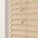 image 2 of 190cm Natural Oak Faux Wood Venetian Blinds with String (120cm Drop) | Brown | Brown