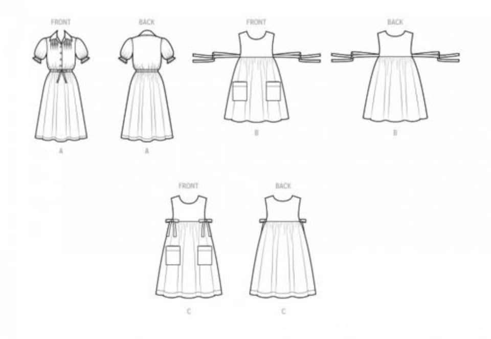 image 1 of Simplicity 9835 Paper Sewing Pattern – Women’s Dresses, Pinafores & Aprons, Size A (XS–S–M–L–XL), Easy