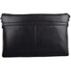 image 2 of Premium Soft Genuine Leather Cross Body Shoulder Bag, Tassel Detail Black | Black