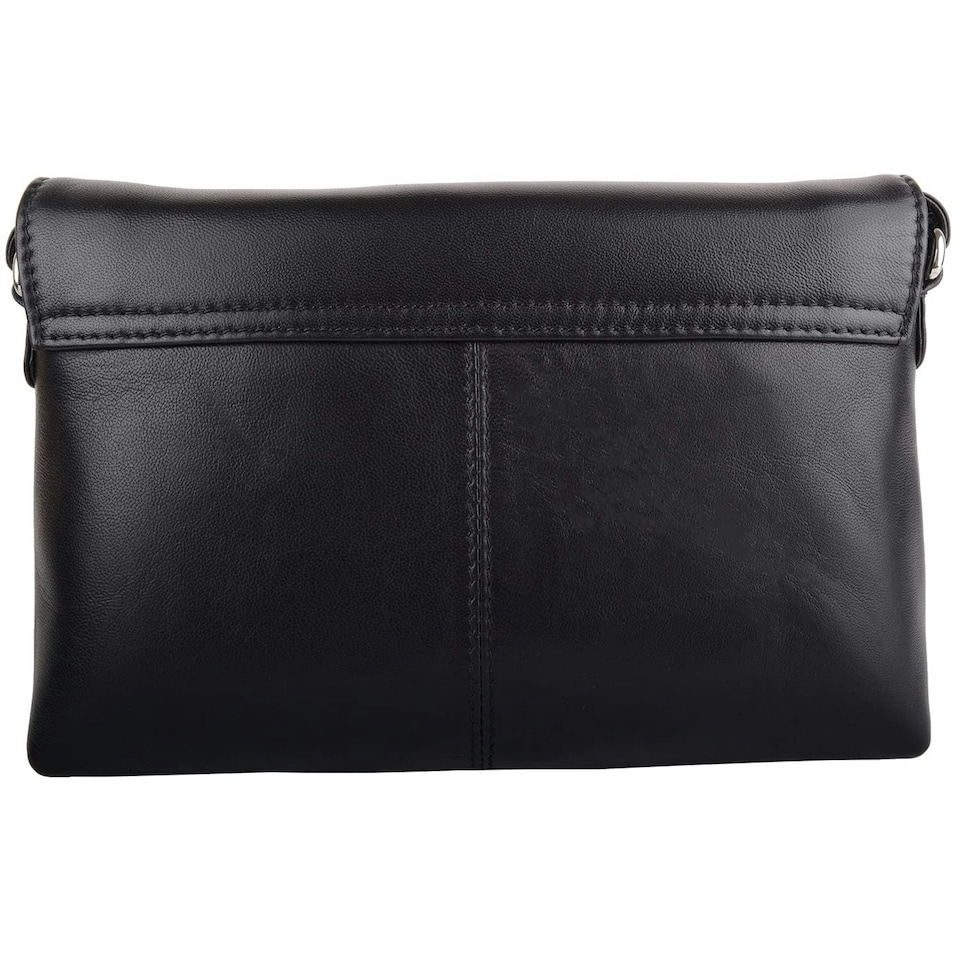 image 1 of Premium Soft Genuine Leather Cross Body Shoulder Bag, Tassel Detail Black | Black