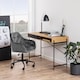 image 5 of Angus Office Desk with Sliding Door in Oak & Black