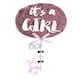 image 1 of It's A Girl New Baby Greeting Card Bear With Balloon