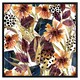 image 2 of Autumn geometric flowers (Picture Frame) Brown | Oak | XS