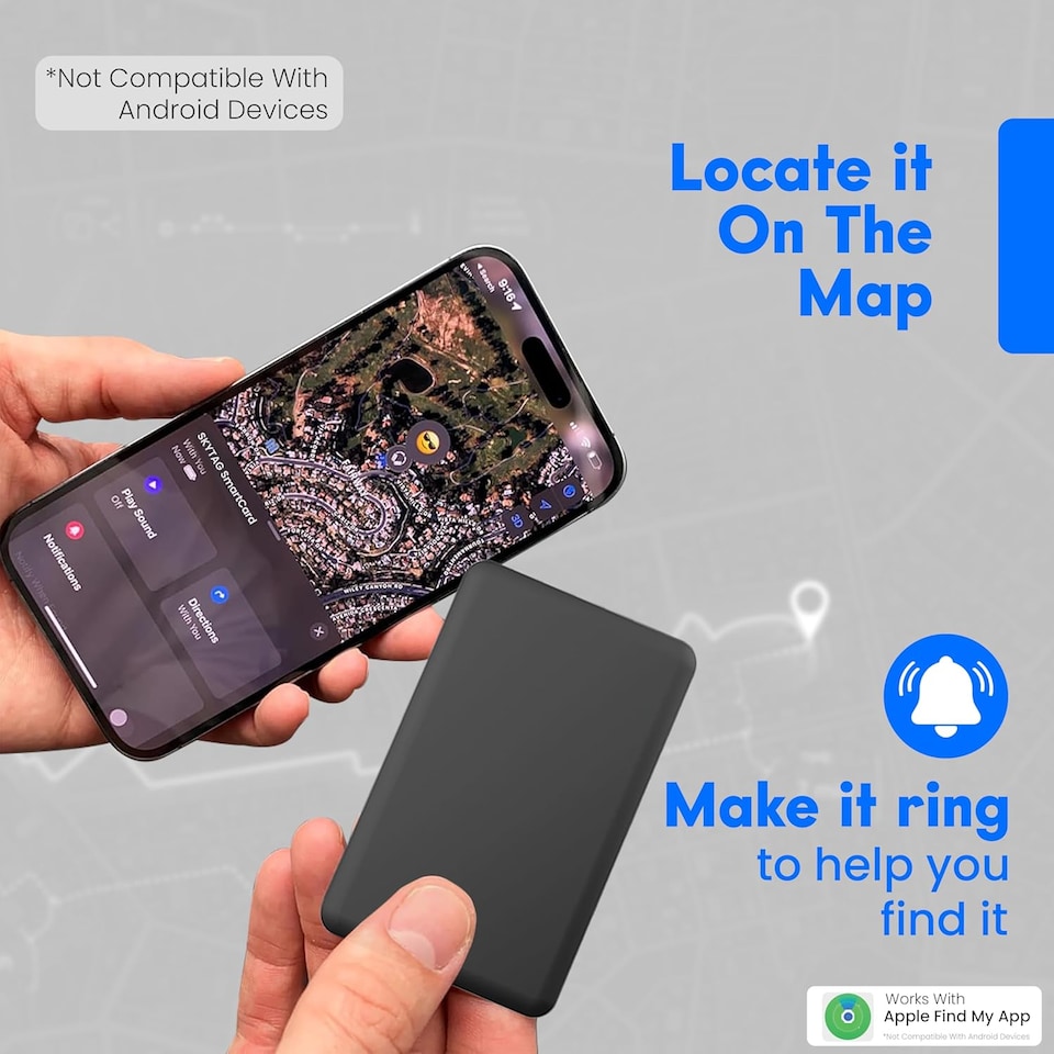 image 1 of Card Tracker (IOS Only) Wallet GPS Tracker Compatible with Apple Find My App