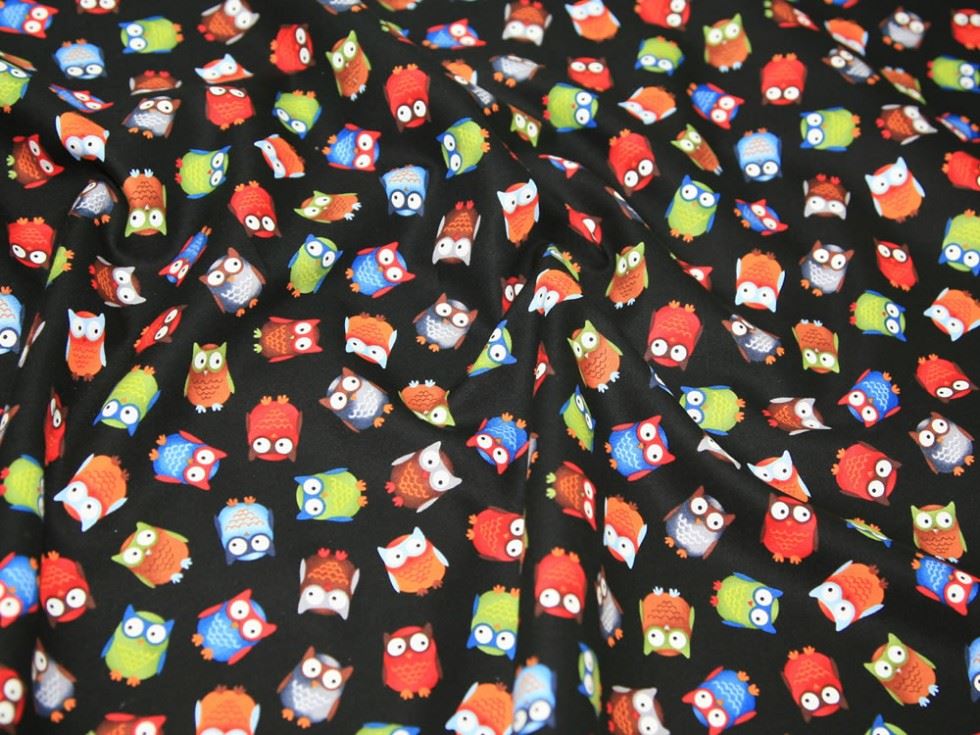 Timeless Treasures Black 100% Cotton Poplin Dressmaking Fabric, 112.5cm / 44" Wide - per metre
