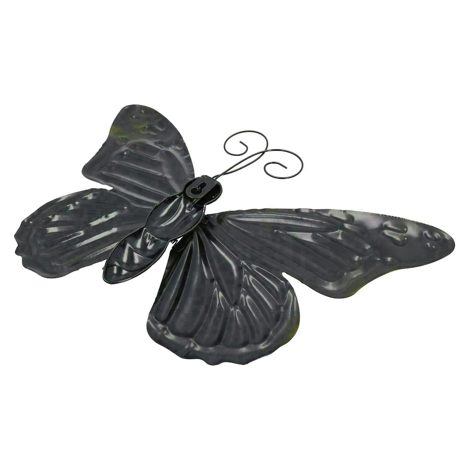 image 1 of Large 3D Orange Metal Butterfly Garden/Home Wall Art Ornament 8X24X36cm