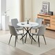 image 3 of Seattle Dining Table with 4 Amelia Velvet Chairs Green