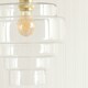 image 2 of ValueLights Lane Clear Glass 5 Tier Layered Easy Fit Ceiling Pendant Lamp Shade with Bulb Clear