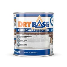 Drybase Liquid Damp Proof Membrane - 1L White - Damp Proofing Paint for Walls & Floors