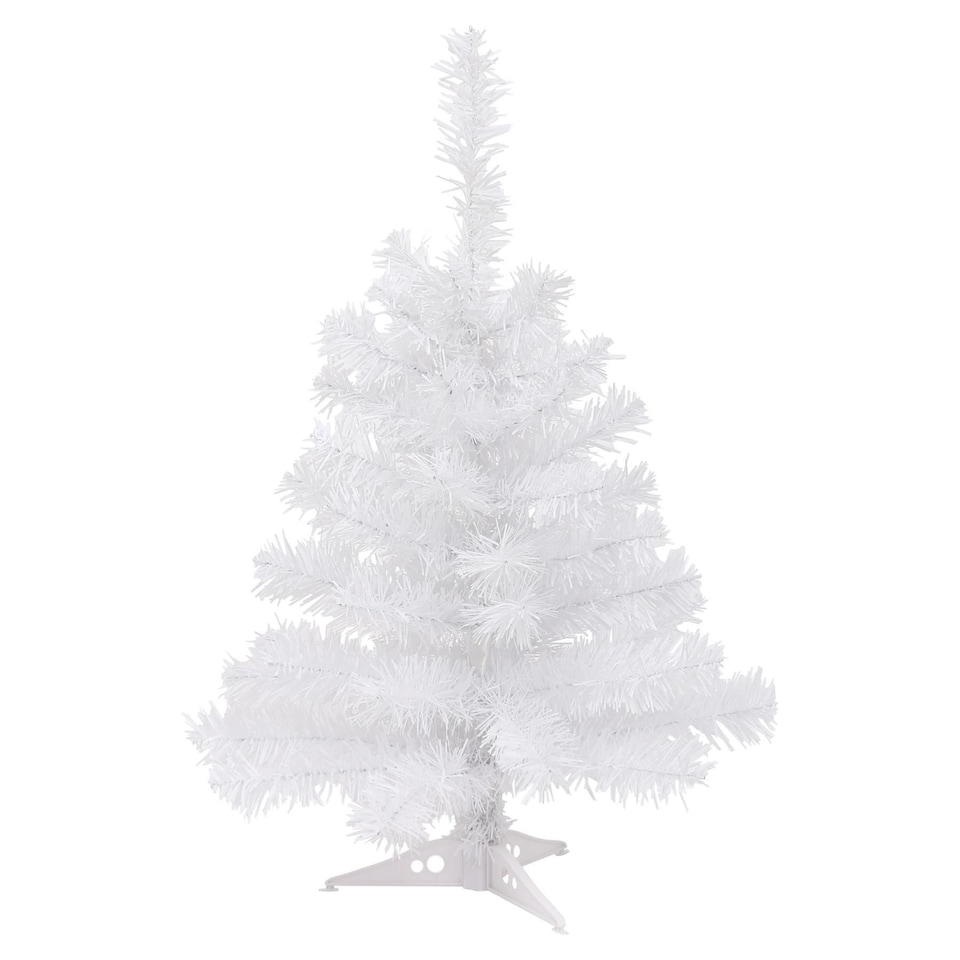 image 1 of Harbour Housewares Artificial Fir Christmas Tree - 60cm - White