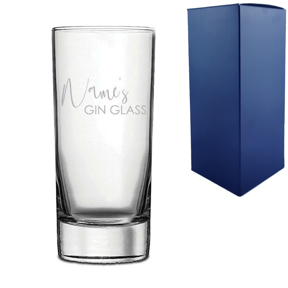 Uniqueful Personalised Hiball with Name's Gin Glass Design Birthday Glass in Clear