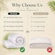 image 7 of Opulent Home Premium 7.5 Tog Summer Duvet - Anti-Allergy Hypoallergenic Hollowfibre Quilt|White|Single