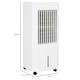 image 7 of HOMCOM Portable Air Cooler with Humidifier, Ice Packs, Oscillation, White