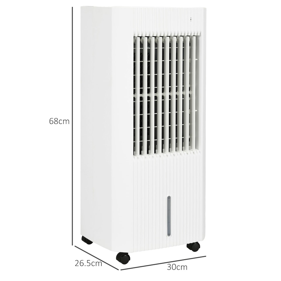 image 1 of HOMCOM Portable Air Cooler with Humidifier, Ice Packs, Oscillation, White