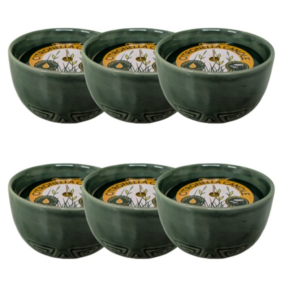 image 1 of Citronella Ceramic Candles (Green) | Green | 3 - Green | One Size | 3