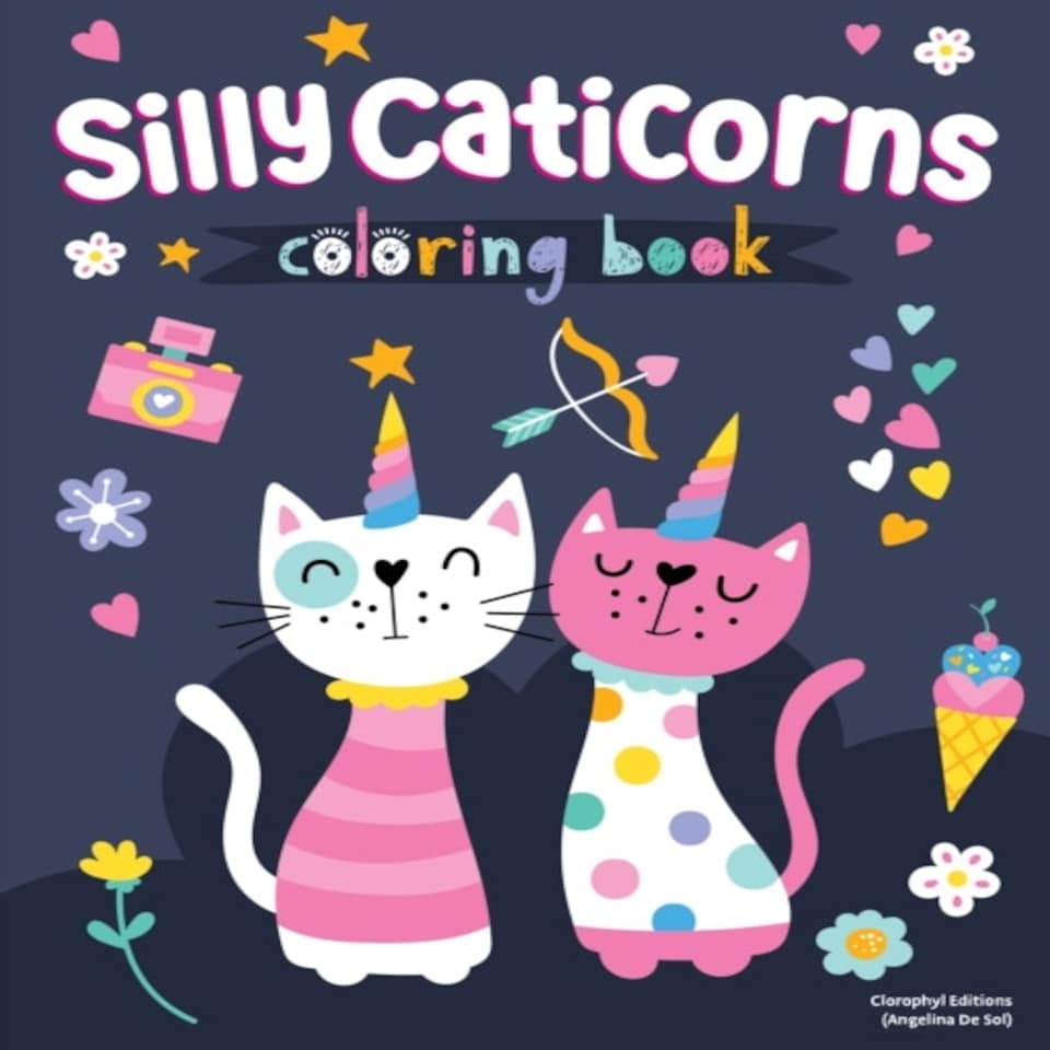 Silly Caticorns Colouring Book