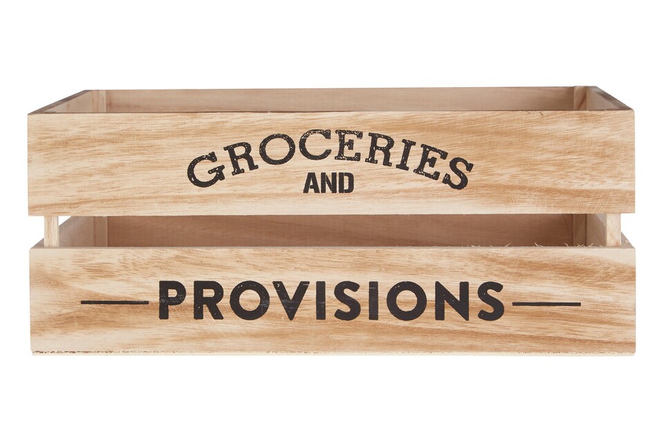 image 1 of Naresso Natural Wood Groceries and Provisions Crate