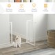 image 5 of PawHut Dog Gate Wide Stair Gate w/ Door Pressure Fit, 75-95W cm, White