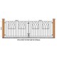 image 2 of Abbey Modern Double Driveway Gate - Solid Steel - Fits Gap of 2755 mm x 812 mm High - Electro Galvanised/Black Powder Coated | Black | 1