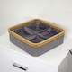 image 1 of Showerdrape Cotswold Bamboo Storage Basket with 4 Compartments