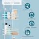 image 5 of House of Home Shower Caddy 3 Tier Bathroom Over The Door Storage Organiser White | White