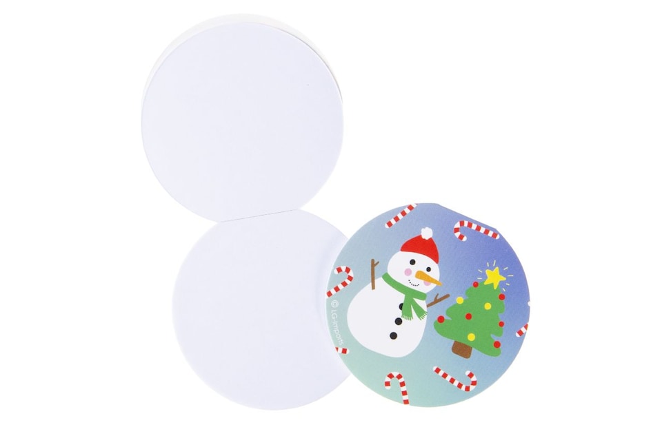 image 1 of Pack of 12 Round Christmas Notebooks 8cm