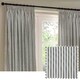 image 1 of Yard Hebden Striped Cotton Grey Pencil Pleat Curtains 117 x 137cm