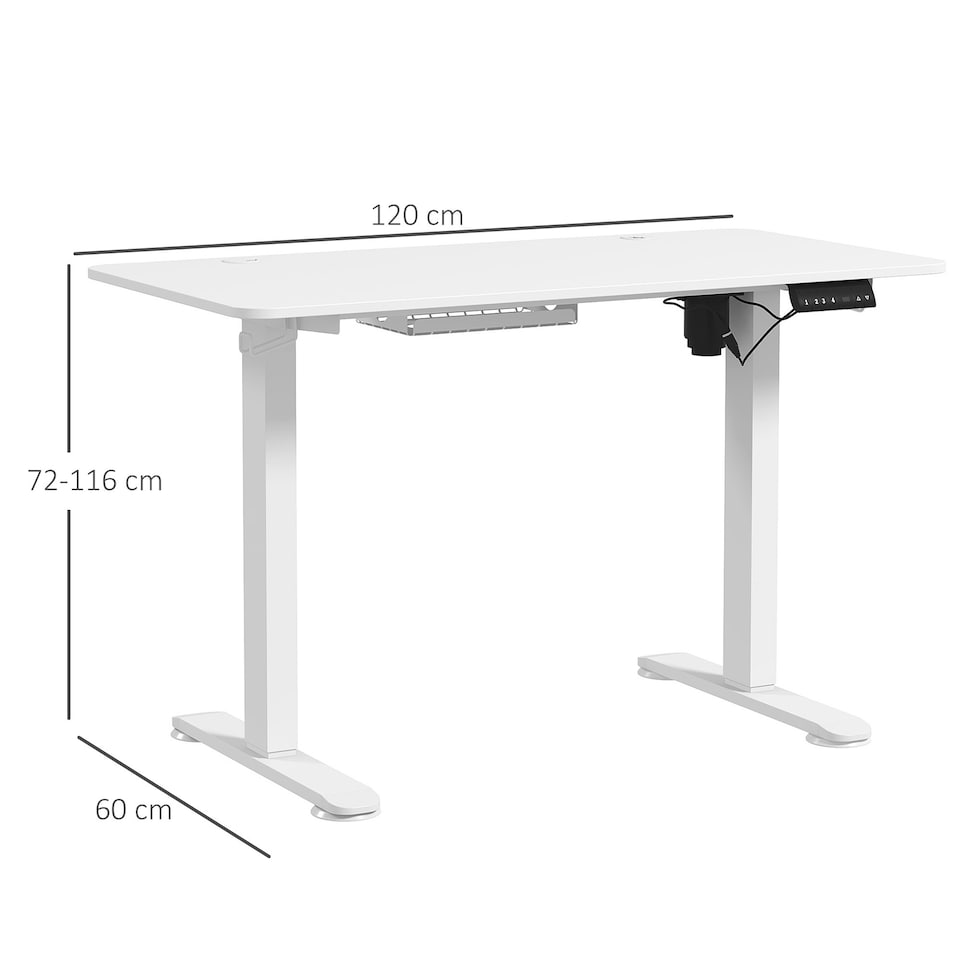 image 1 of Vinsetto Adjustable Desk, Electric Standing Desk for Home Office
