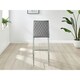 image 4 of Furniturebox 2x Milan Bar Stools Grey Velvet Silver Legs
