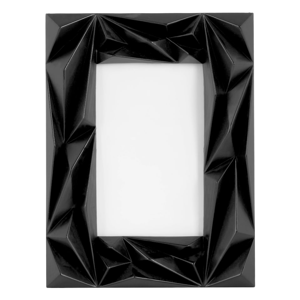 image 1 of Interiors by Premier Prisma Black 4x6 Photo Frame, Geometric Wire Design With Matte Black Finish, Freestanding Or Wall-Mounted Black | One Size