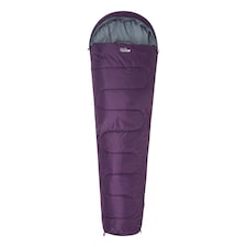 Mountain Warehouse Unisex Adult Basecamp 250 Summer Mummy Sleeping Bag - Purple - One Size