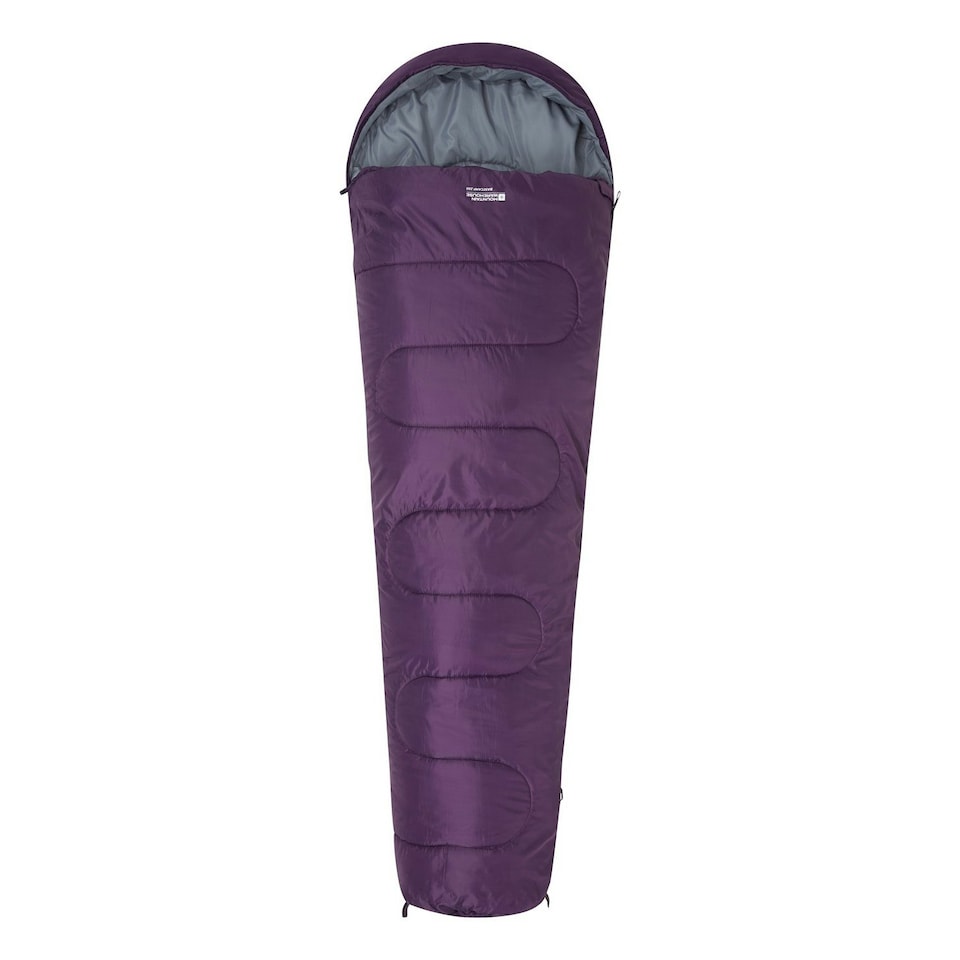 Mountain Warehouse Unisex Adult Basecamp 250 Summer Mummy Sleeping Bag - Purple - One Size