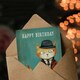 image 3 of Cute Kids Ren Book Illustration Cat Child Kids Birthday Card