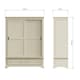 image 6 of Faire 150cm Sliding Combination Wardrobe in Putty with Oak Top Grey